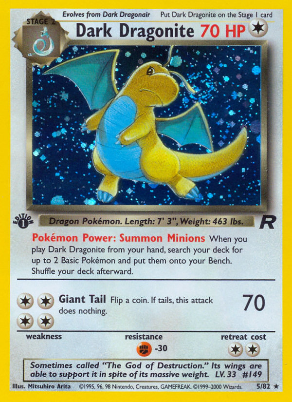 Dark Dragonite (5/82) [Team Rocket 1st Edition] Pokémon