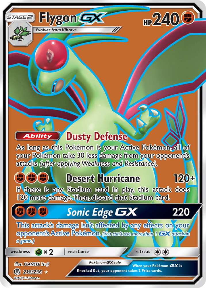 Flygon GX (218/236) [Sun & Moon: Cosmic Eclipse] Pokémon