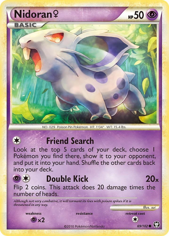 Nidoran (69/102) (Female) [HeartGold & SoulSilver: Triumphant] Pokémon