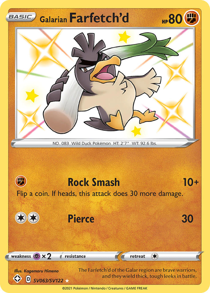 Galarian Farfetch'd (SV063/SV122) [Sword & Shield: Shining Fates] Pokémon
