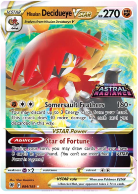 Hisuian Decidueye VSTAR (084/189) (Jumbo Card) [Sword & Shield: Astral Radiance] Pokémon