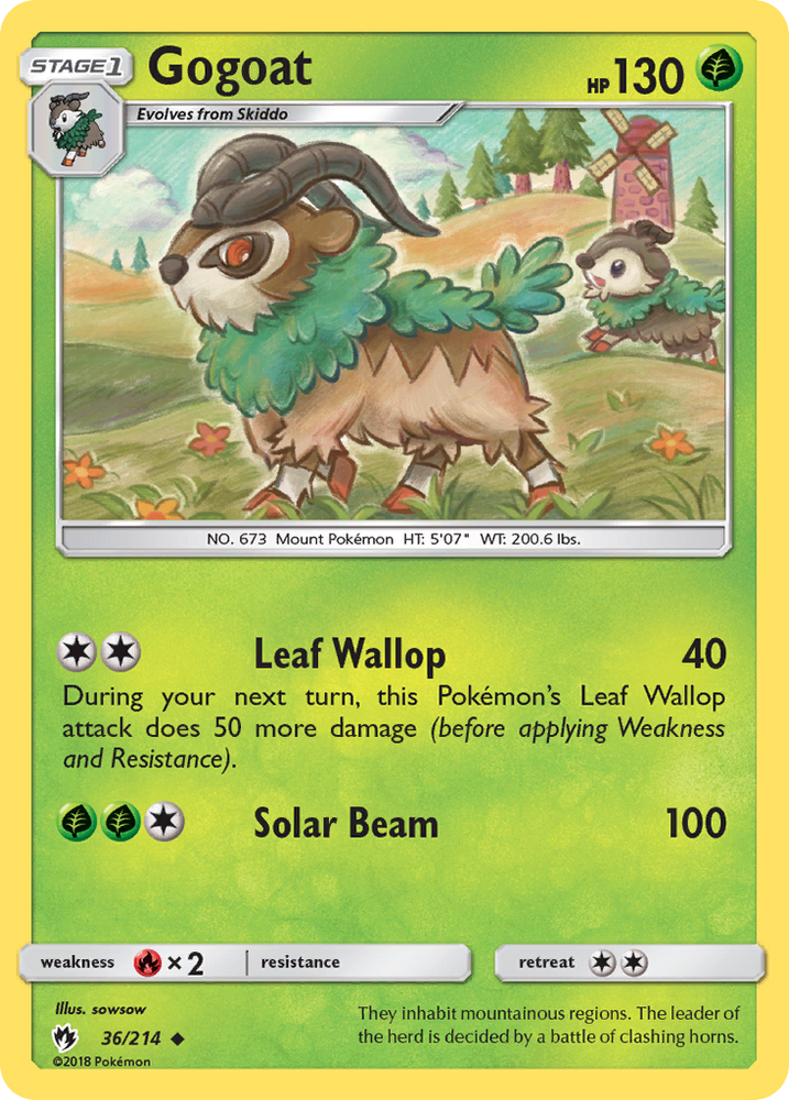 Gogoat (36/214) [Sun & Moon: Lost Thunder] Pokémon