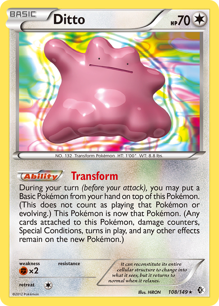 Ditto (108/149) [Black & White: Boundaries Crossed] Pokémon