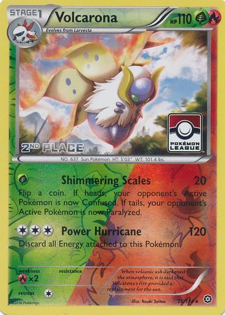 Volcarona (15/114) (League Promo 2nd Place) [XY: Steam Siege] Pokémon