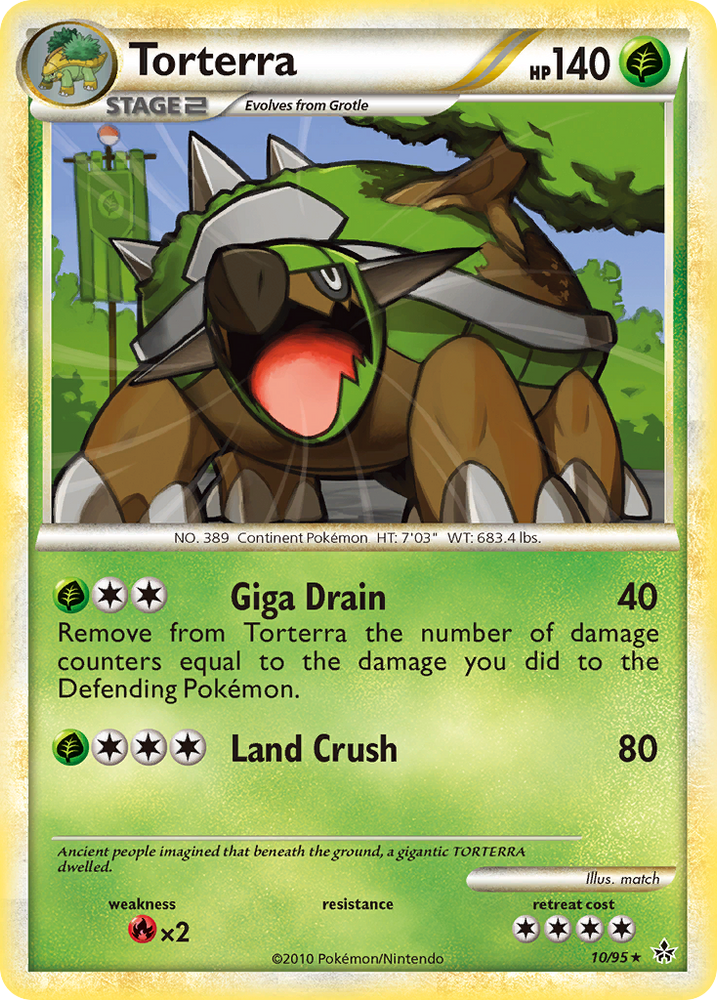 Torterra (10/95) [HeartGold & SoulSilver: Unleashed] Pokémon
