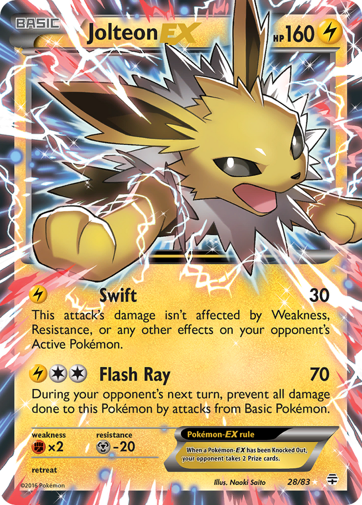 Jolteon EX (28/83) [XY: Generations] Pokémon