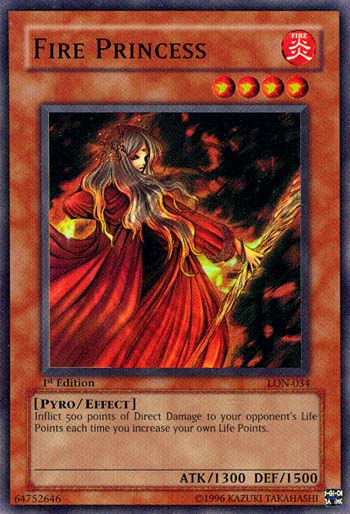 Fire Princess [LON-034] Super Rare Yu-Gi-Oh!