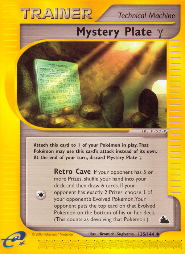 Mystery Plate Gamma (135/144) [Skyridge] Pokémon