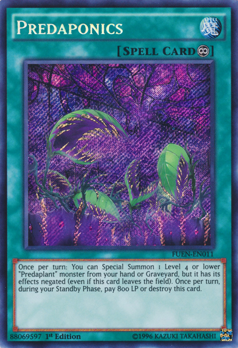 Predaponics [FUEN-EN011] Secret Rare Yu-Gi-Oh!