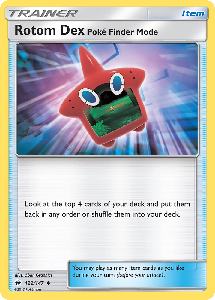 Rotom Dex Poke Finder Mode (122/147) [Sun & Moon: Burning Shadows] Pokémon