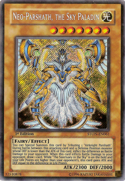 Neo-Parshath, The Sky Paladin [STON-EN061] Secret Rare Yu-Gi-Oh!