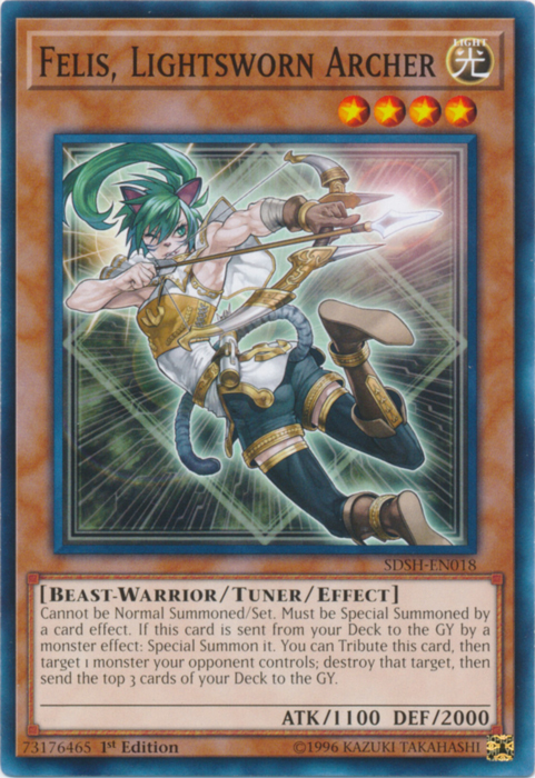 Felis, Lightsworn Archer [SDSH-EN018] Common Yu-Gi-Oh!
