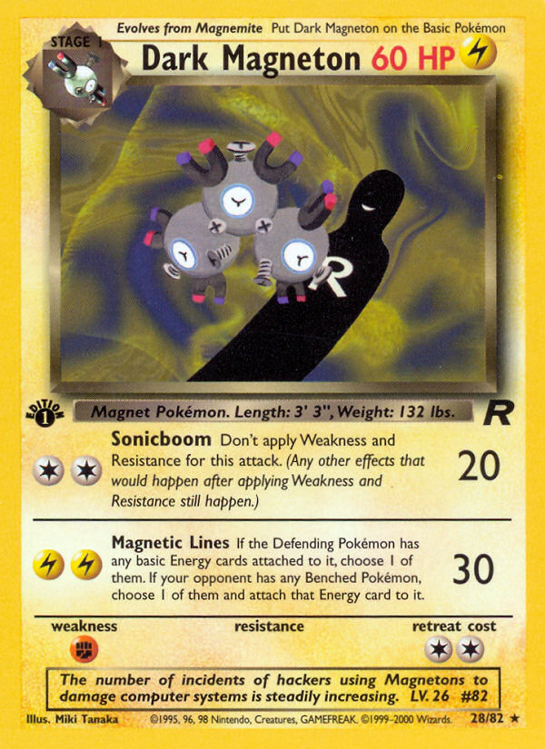 Dark Magneton (28/82) [Team Rocket 1st Edition] Pokémon