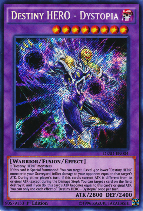 Destiny HERO - Dystopia [DESO-EN004] Secret Rare Yu-Gi-Oh!