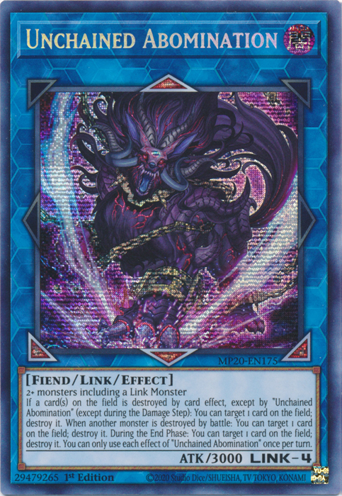 Unchained Abomination [MP20-EN175] Prismatic Secret Rare Yu-Gi-Oh!