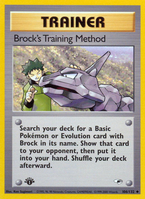 Brock's Training Method (106/132) [Gym Heroes 1st Edition] Pokémon