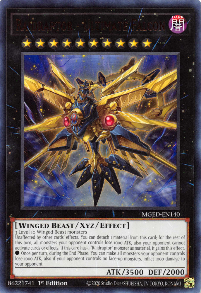 Raidraptor - Ultimate Falcon [MGED-EN140] Rare Yu-Gi-Oh!
