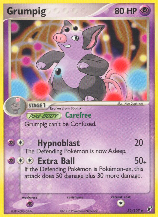 Grumpig (32/107) [EX: Deoxys] Pokémon