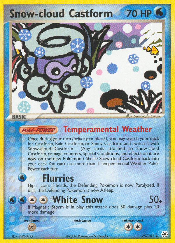 Snow-cloud Castform (25/101) [EX: Hidden Legends] Pokémon