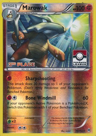 Marowak (78/162) (League Promo 3rd Place) [XY: BREAKthrough] Pokémon