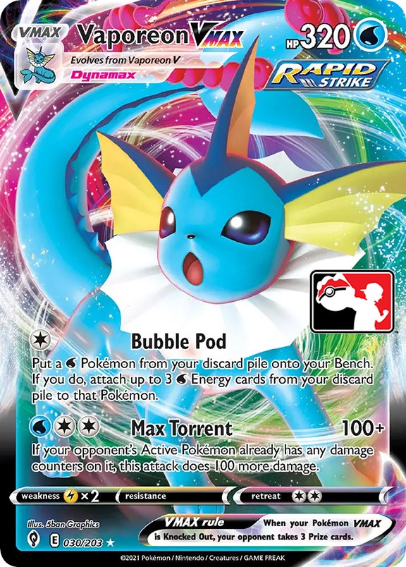 Vaporeon VMAX (030/203) [Prize Pack Series One] Pokémon