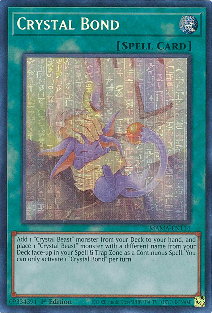Crystal Bond [MAMA-EN114] Ultra Pharaoh's Rare Yu-Gi-Oh!