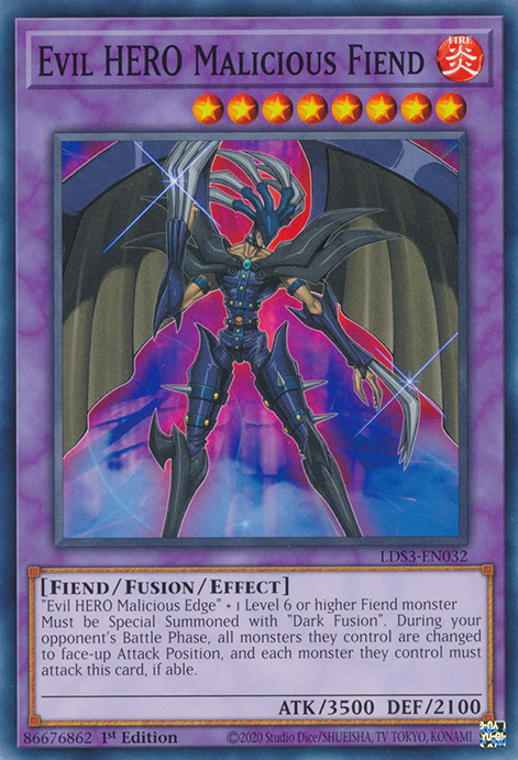 Evil HERO Malicious Fiend [LDS3-EN032] Common Yu-Gi-Oh!