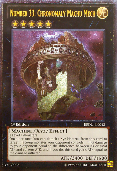 Number 33: Chronomaly Machu Mech [REDU-EN043] Ultimate Rare Yu-Gi-Oh!