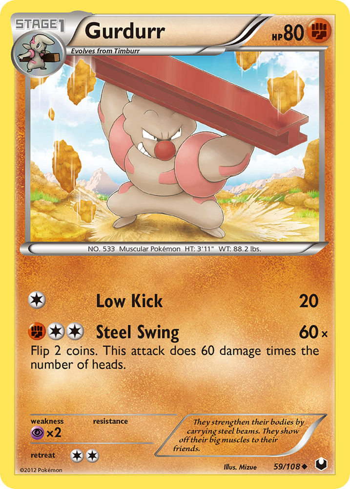Gurdurr (59/108) [Black & White: Dark Explorers] Pokémon