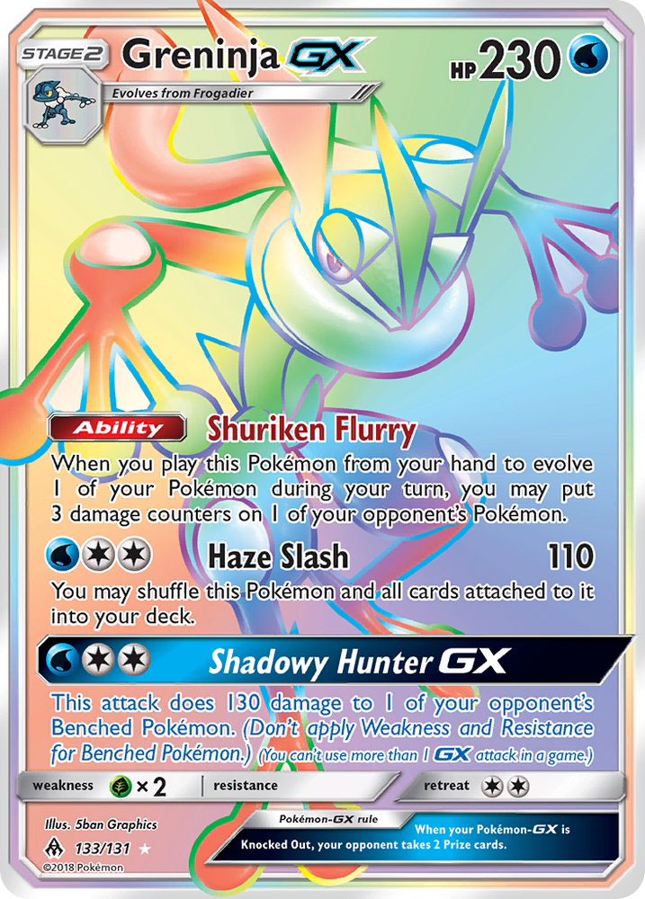 Greninja GX (133/131) [Sun & Moon: Forbidden Light] Pokémon