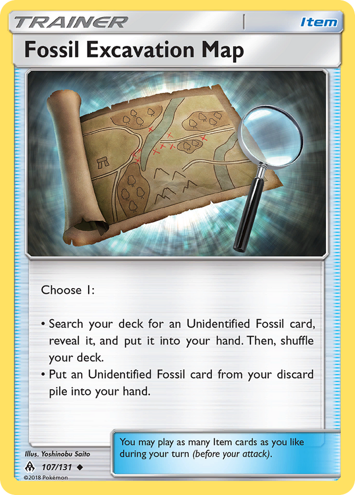 Fossil Excavation Map (107/131) [Sun & Moon: Forbidden Light] Pokémon