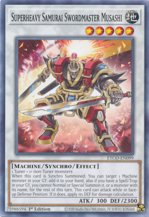 Superheavy Samurai Swordmaster Musashi [ETCO-EN099] Common Yu-Gi-Oh!