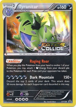 Tyranitar (XY130) (Staff) [XY: Black Star Promos] Pokémon