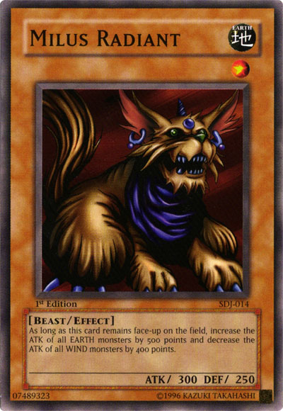 Milus Radiant [SDJ-014] Common Yu-Gi-Oh!