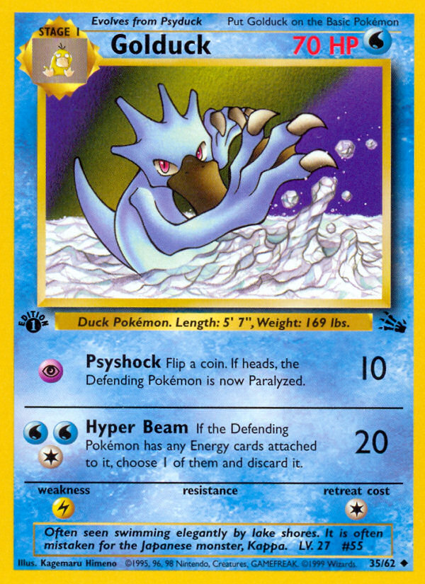 Golduck (35/62) [Fossil 1st Edition] Pokémon