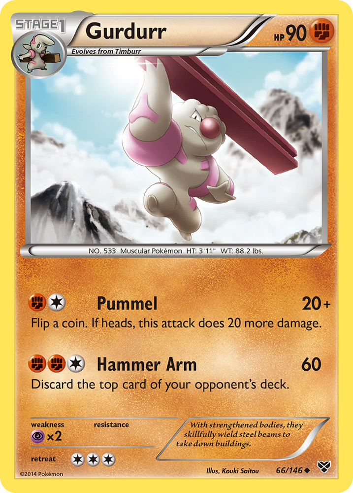 Gurdurr (66/146) [XY: Base Set] Pokémon