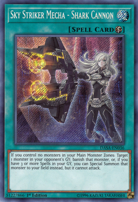 Sky Striker Mecha - Shark Cannon [DASA-EN036] Secret Rare Yu-Gi-Oh!