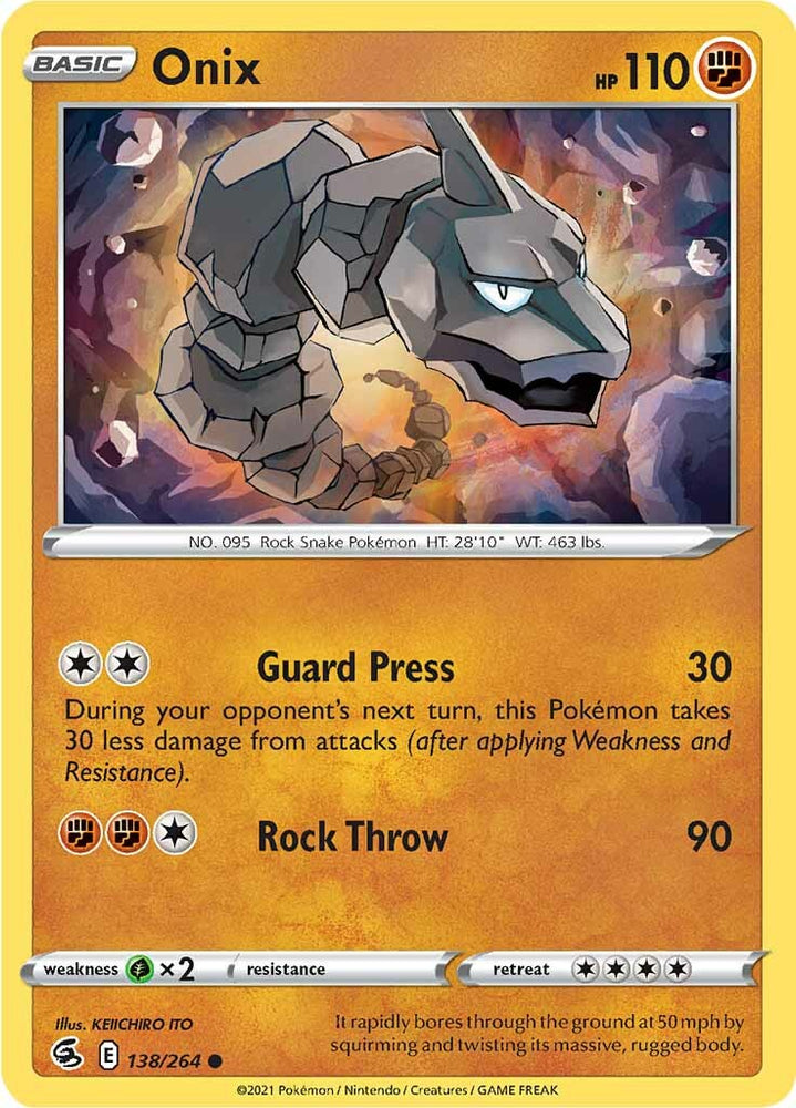 Onix (138/264) [Sword & Shield: Fusion Strike] Pokémon