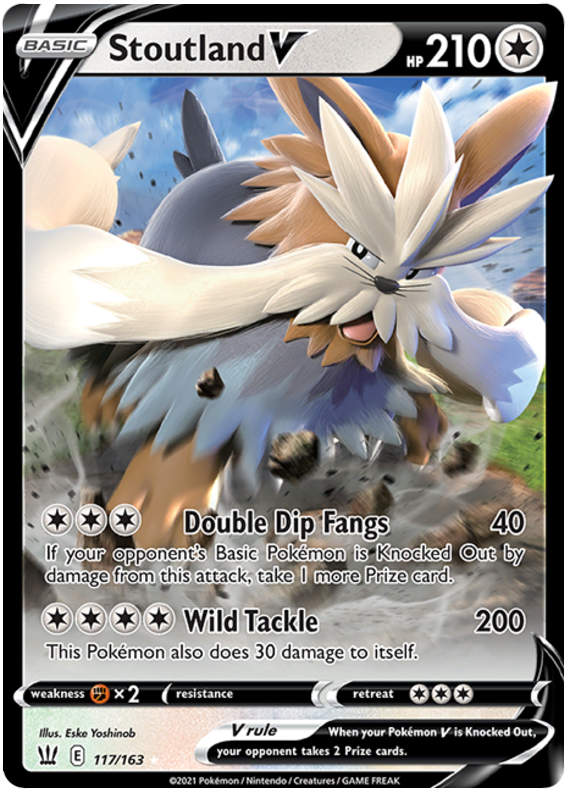 Stoutland V (117/163) [Sword & Shield: Battle Styles] Pokémon