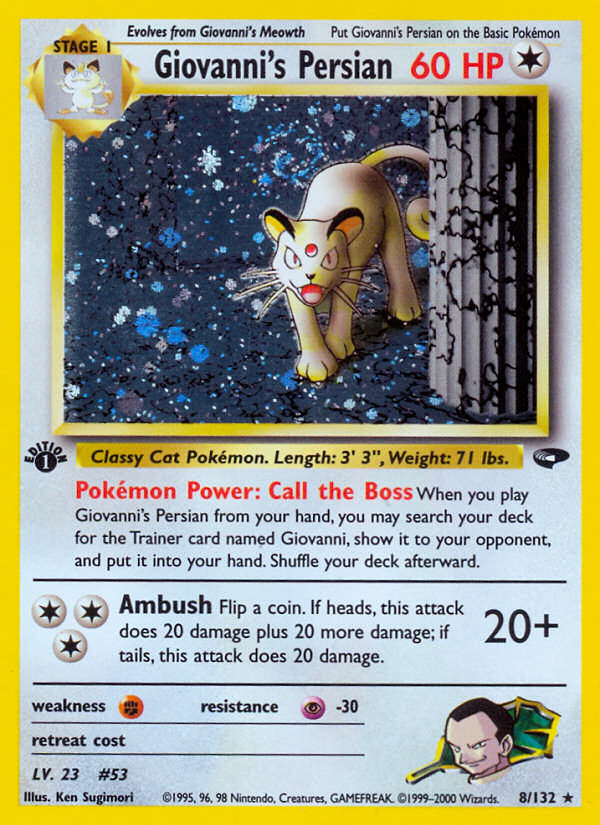 Giovanni's Persian (8/132) [Gym Challenge 1st Edition] Pokémon