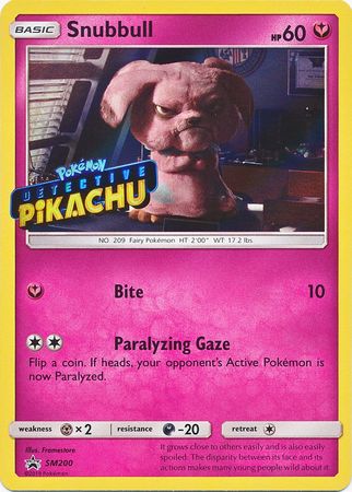 Snubbull Detective (SM200) (Pikachu Stamped) [Sun & Moon: Black Star Promos] Pokémon