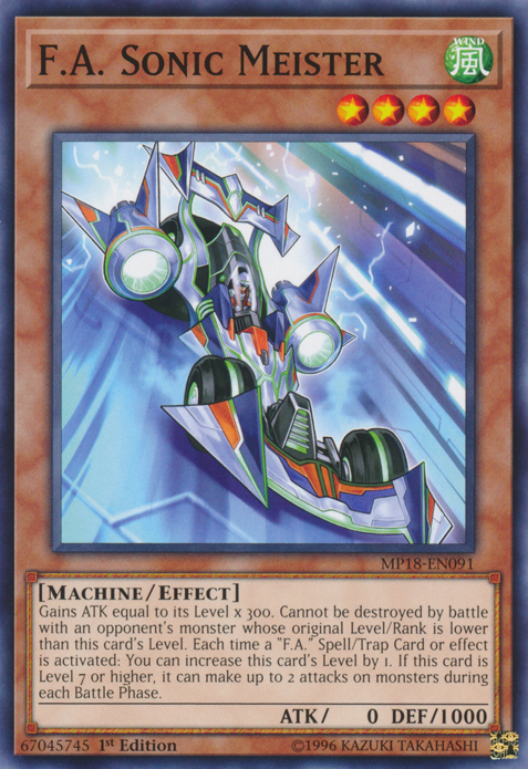 F.A. Sonic Meister [MP18-EN091] Common Yu-Gi-Oh!