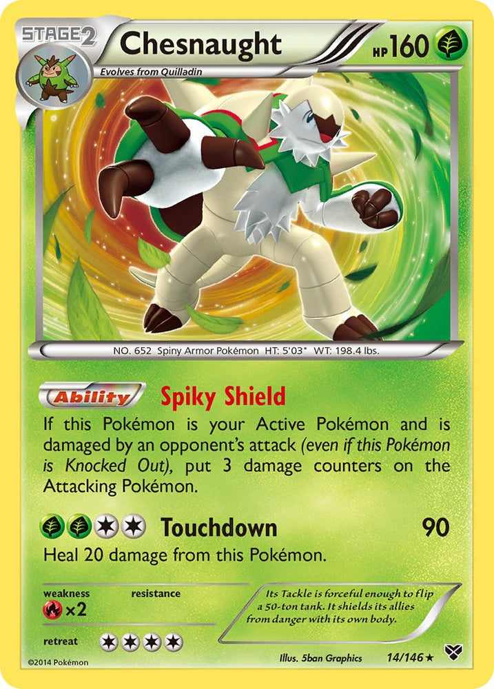 Chesnaught (14/146) (Cosmos Holo) (Blister Exclusive) [XY: Base Set] Pokémon