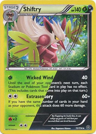 Shiftry (11/114) (Cosmos Holo) [XY: Steam Siege] Pokémon