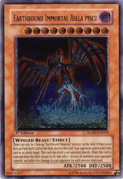 Earthbound Immortal Aslla Piscu [RGBT-EN019] Ultimate Rare Yu-Gi-Oh!