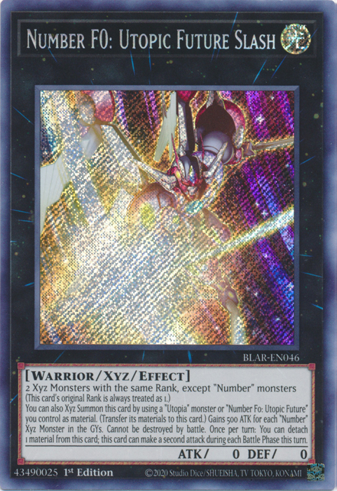 Number F0: Utopic Future Slash [BLAR-EN046] Secret Rare Yu-Gi-Oh!