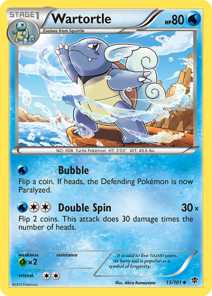 Wartortle (15/101) [Black & White: Plasma Blast] Pokémon