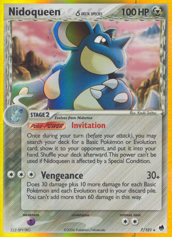 Nidoqueen (7/101) (Delta Species) [EX: Dragon Frontiers] Pokémon