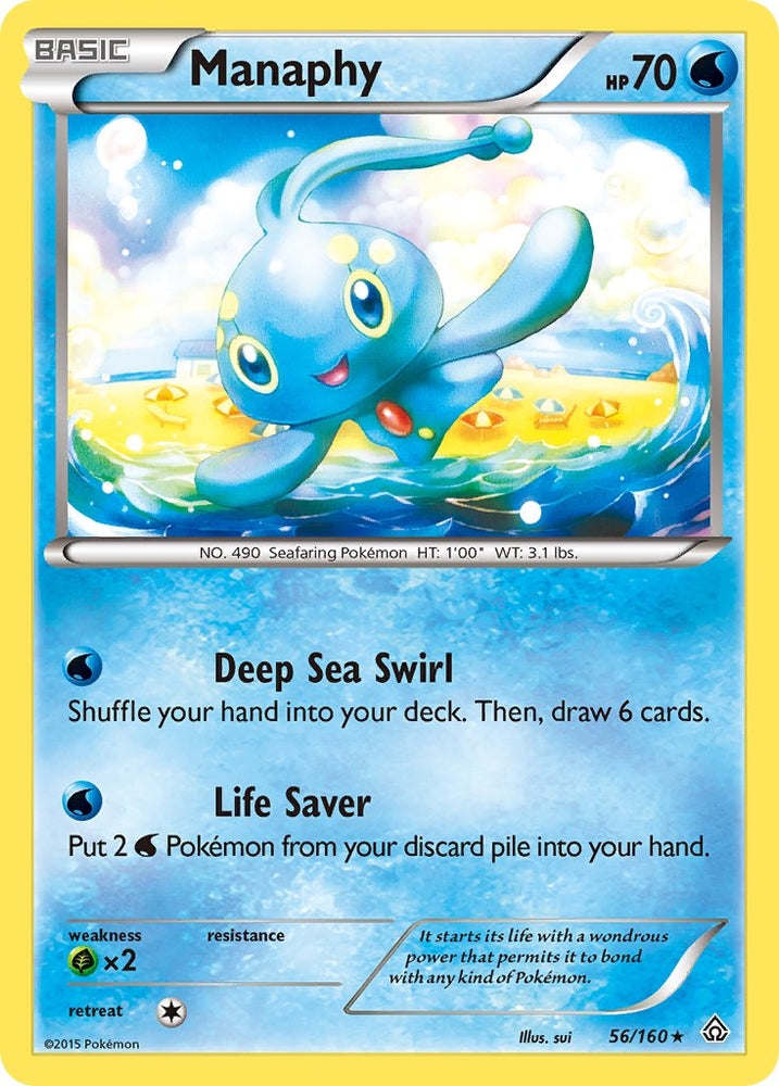 Manaphy (56/160) (Battle Arena Deck Exclusive) (Theme Deck Exclusive) [XY: Primal Clash] Pokémon
