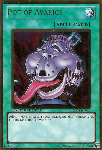 Pot of Avarice [GLD4-EN040] Gold Rare Yu-Gi-Oh!